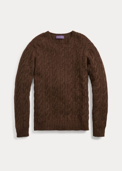 Sueter Ralph Lauren Hombre Marrom - Cable-Knit Cashmere - NZFLA2176